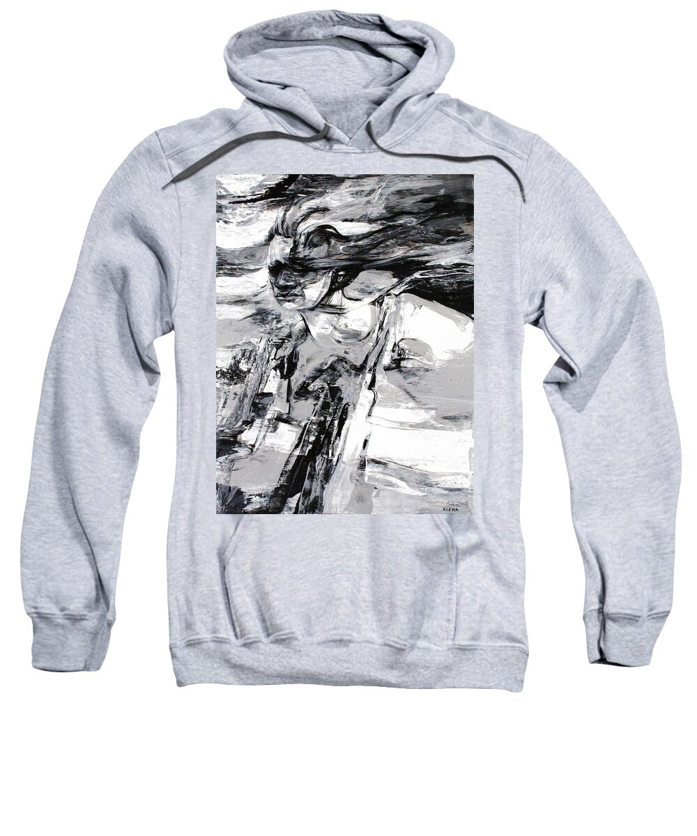 Forgive Sweatshirt featuring the painting Forgive But Never Forget by Jeff Klena