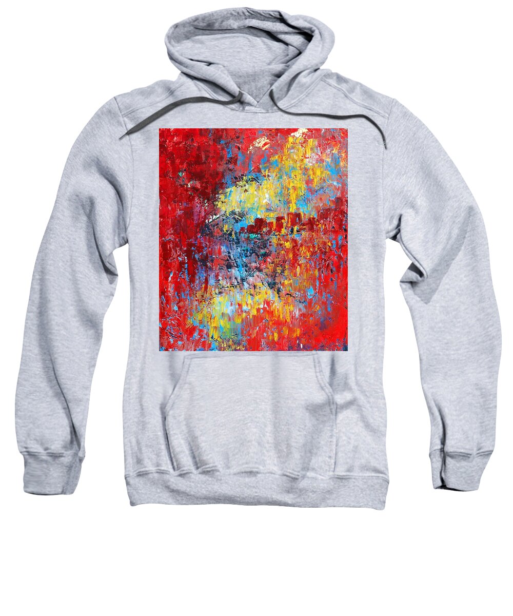 Abstract Sweatshirt featuring the painting Forgotten by Emily Page