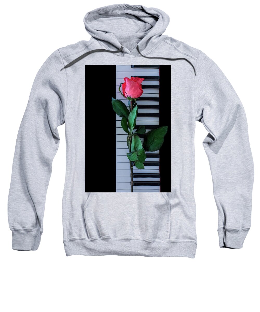 Piano Sweatshirt featuring the photograph Forgotten Melody by Elvira Pinkhas
