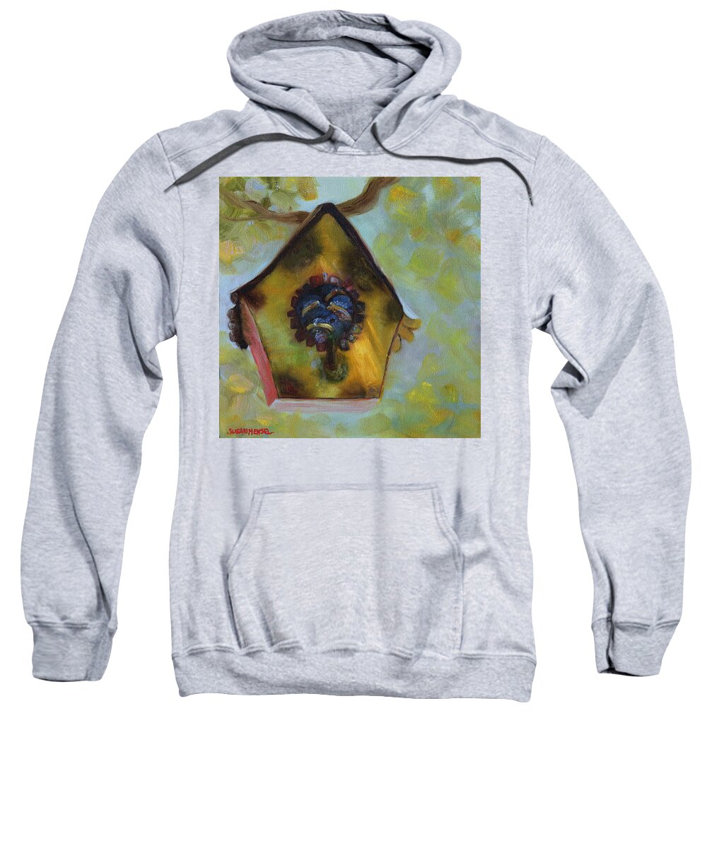 Oil Painting Sweatshirt featuring the painting Four Hungry Children by Susan Hensel