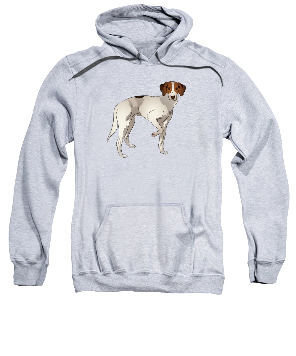 Graphic Dog Sweatshirt featuring the digital art Foxhound by MM Anderson
