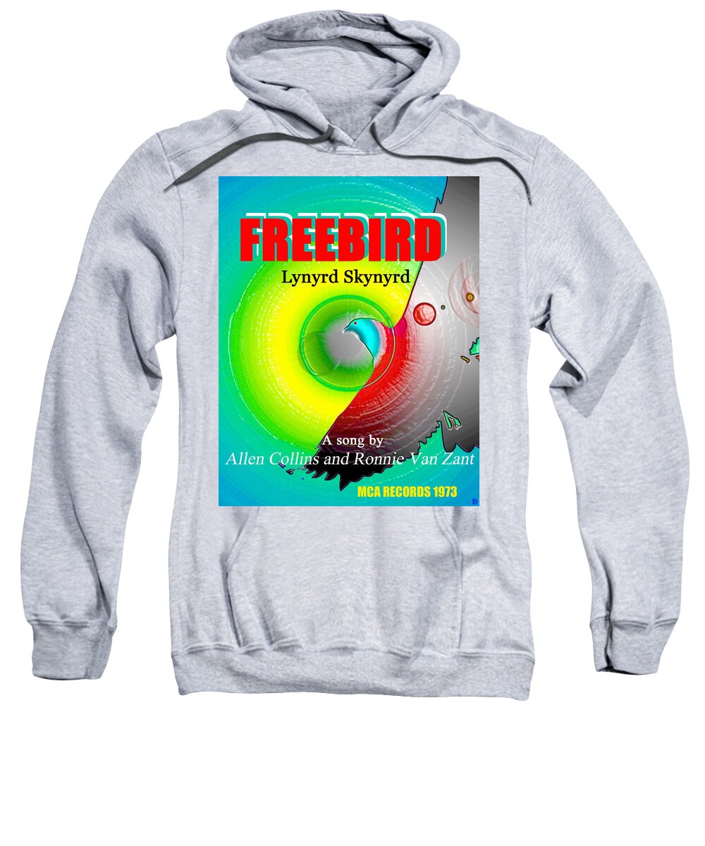 Freebird Sweatshirt featuring the painting Freebird 1973 by David Lee Thompson