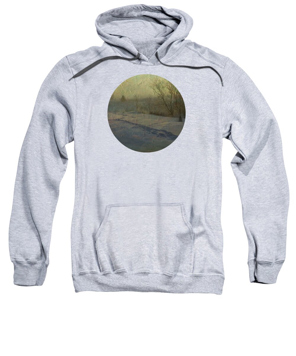 Snow Sweatshirt featuring the photograph Fresh Tracks by Mary Wolf