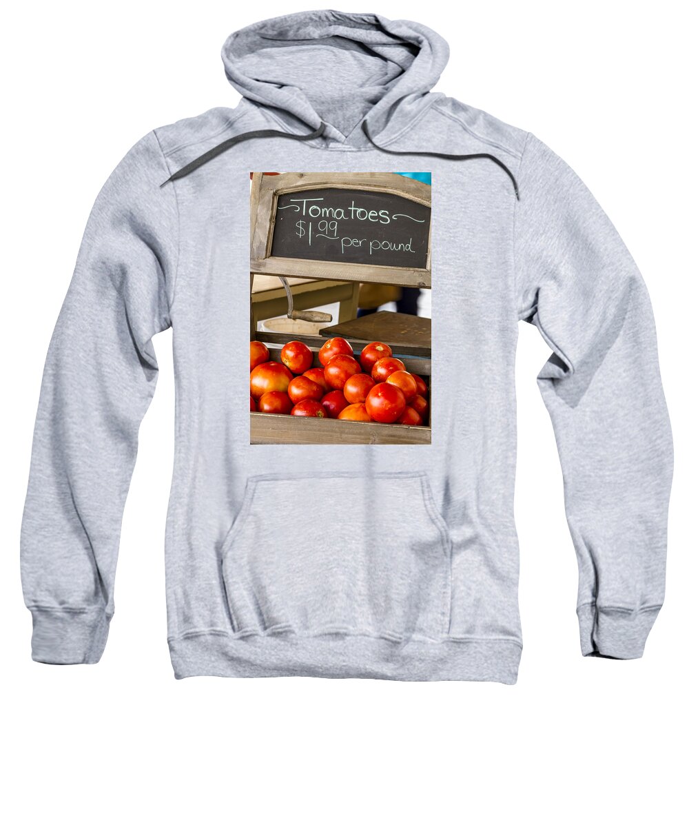 Baskets Sweatshirt featuring the photograph Fresh the Garden Tomatoes by Teri Virbickis