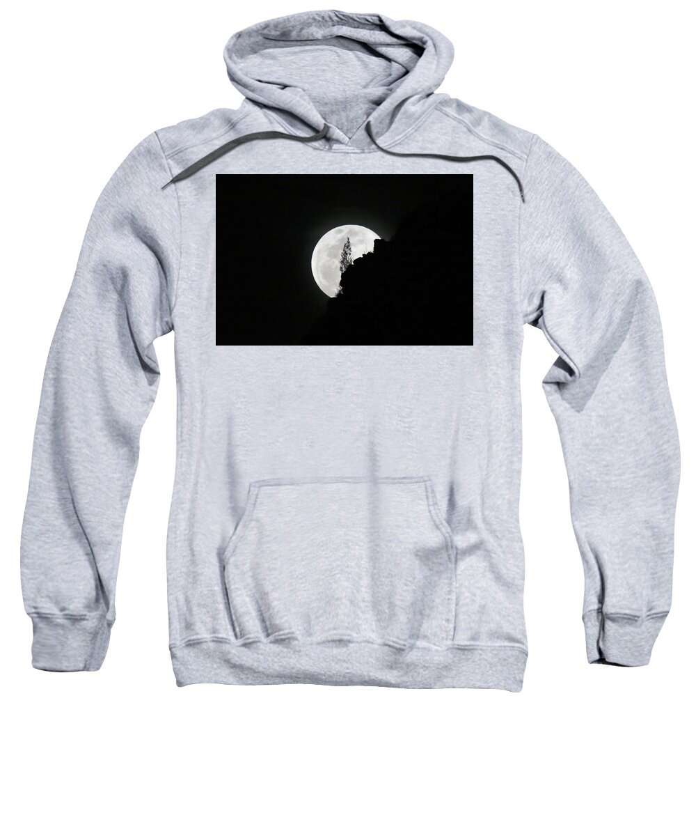 Photosbymch Sweatshirt featuring the photograph Full moon rising over Makapu'u by M C Hood