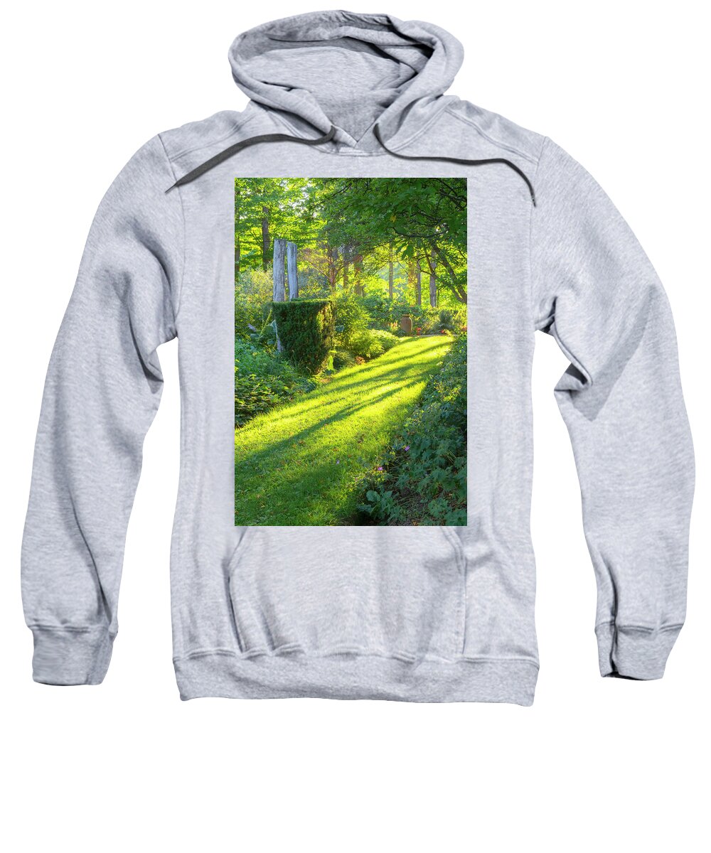 Hayward Garden Putney Vermont Sweatshirt featuring the photograph Garden Path by Tom Singleton