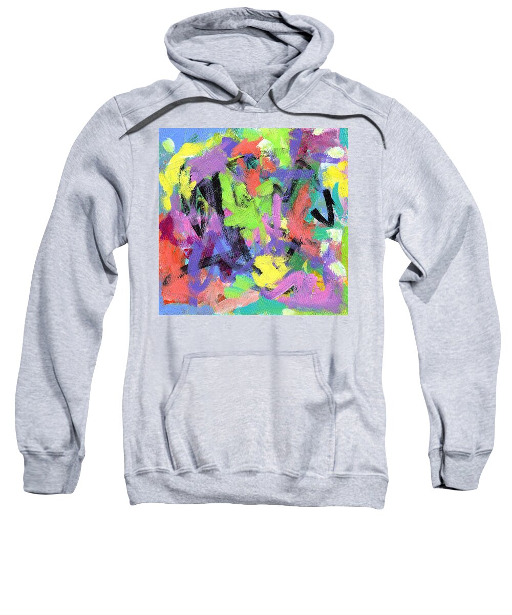 Acrylic Sweatshirt featuring the painting Garden Song 1 by Marcy Brennan