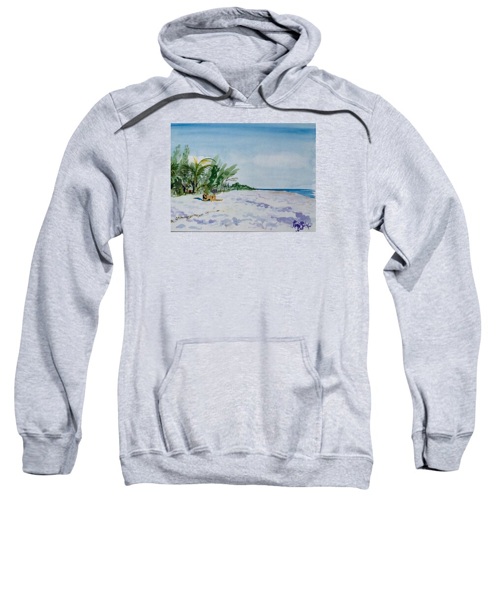 ️sanibel Sweatshirt featuring the painting Getting Ready for Sunset by Maggii Sarfaty