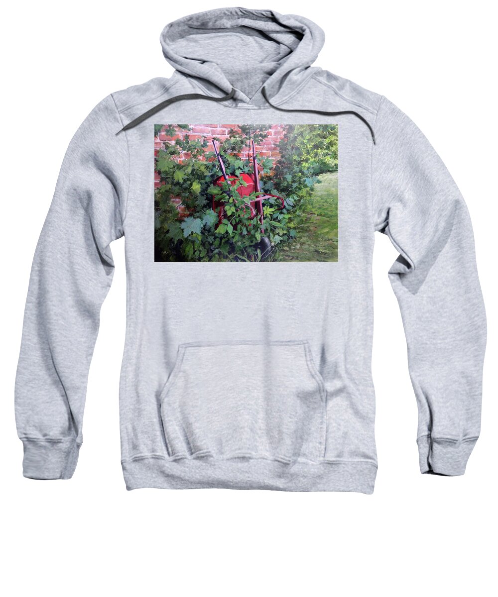 Wheelbarrow Sweatshirt featuring the painting Give And Take by William Brody