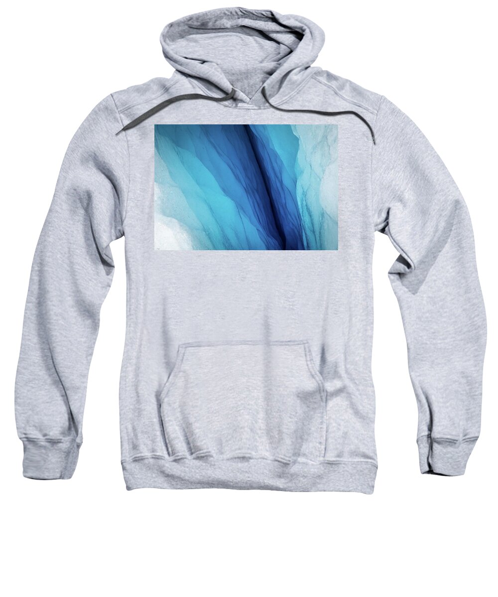 Glacier Sweatshirt featuring the photograph Crevasse 2 by Ryan Weddle