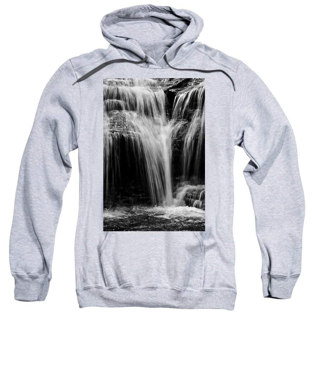 Catskills Sweatshirt featuring the photograph Glen Falls by Louis Dallara