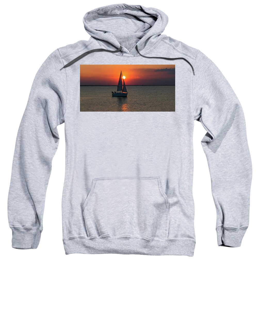 Sunset Sweatshirt featuring the photograph Glimpse by Joe Ownbey