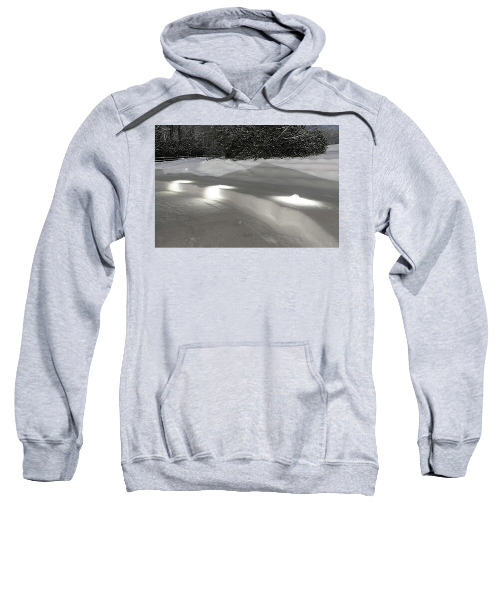 Snow Sweatshirt featuring the photograph Glowing Landscape Lighting by D K Wall