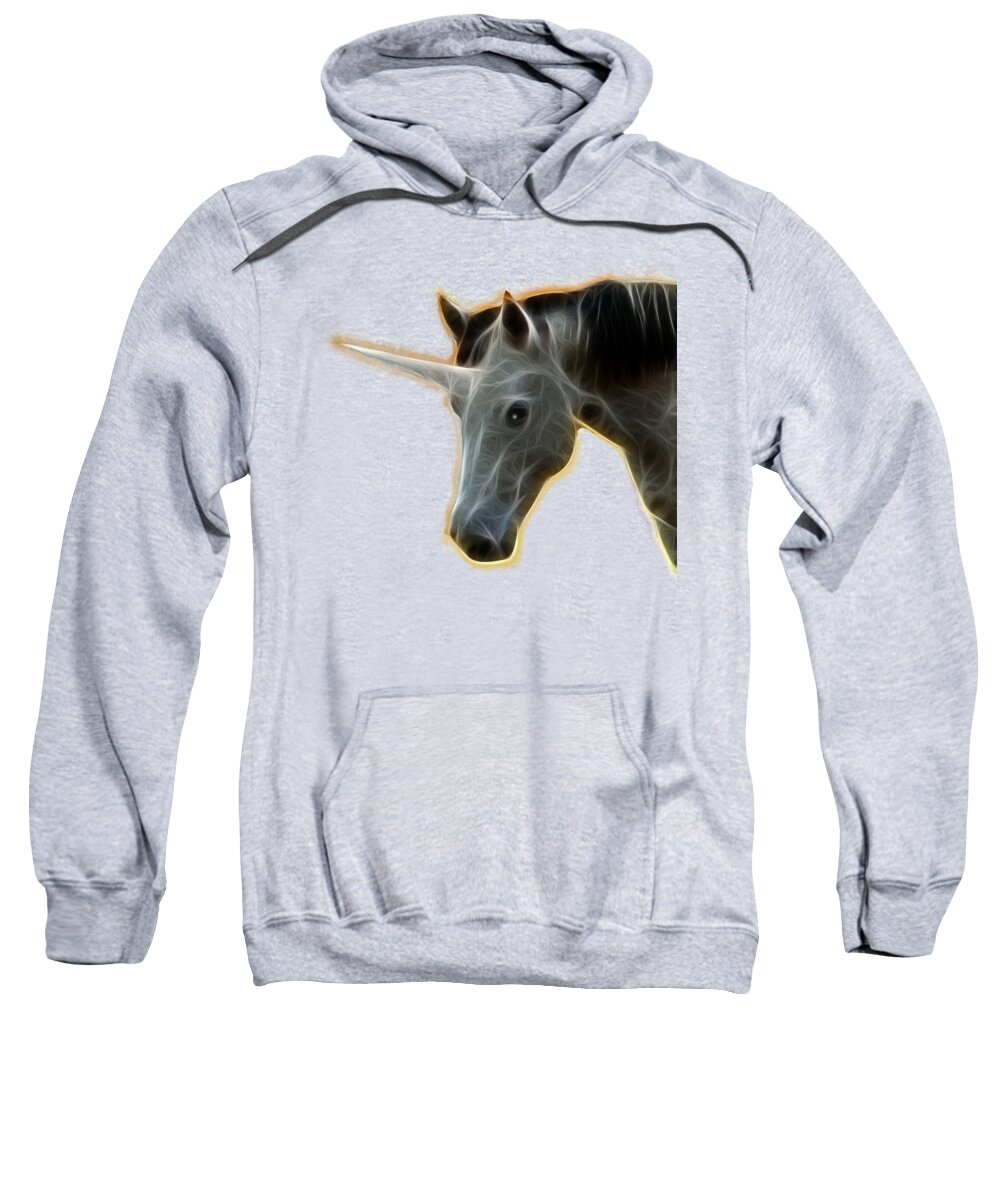 Unicorn Sweatshirt featuring the photograph Glowing Unicorn by Shane Bechler