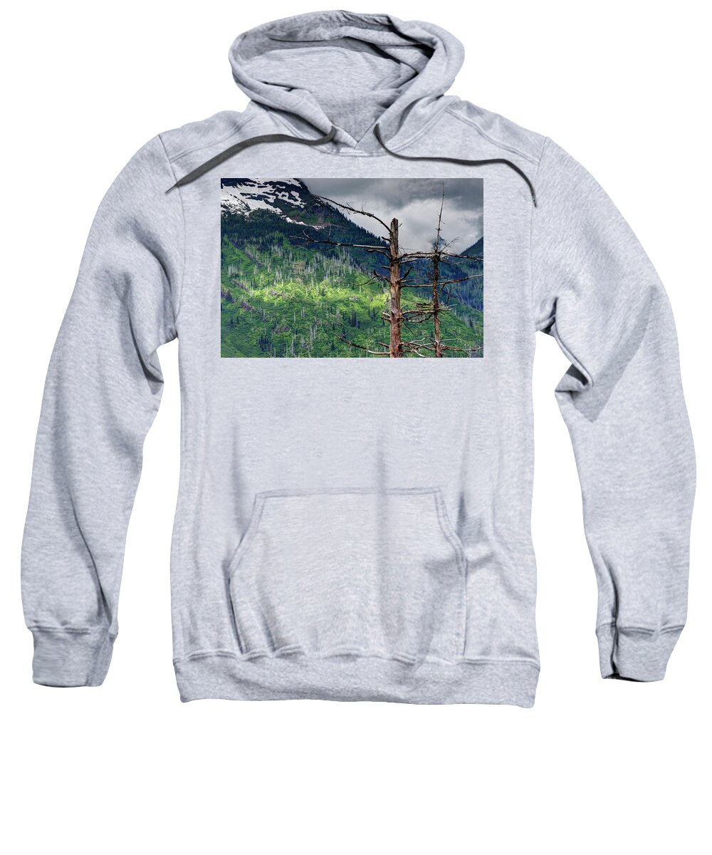 Scenic Sweatshirt featuring the photograph Glacier Sunlight by Doug Davidson