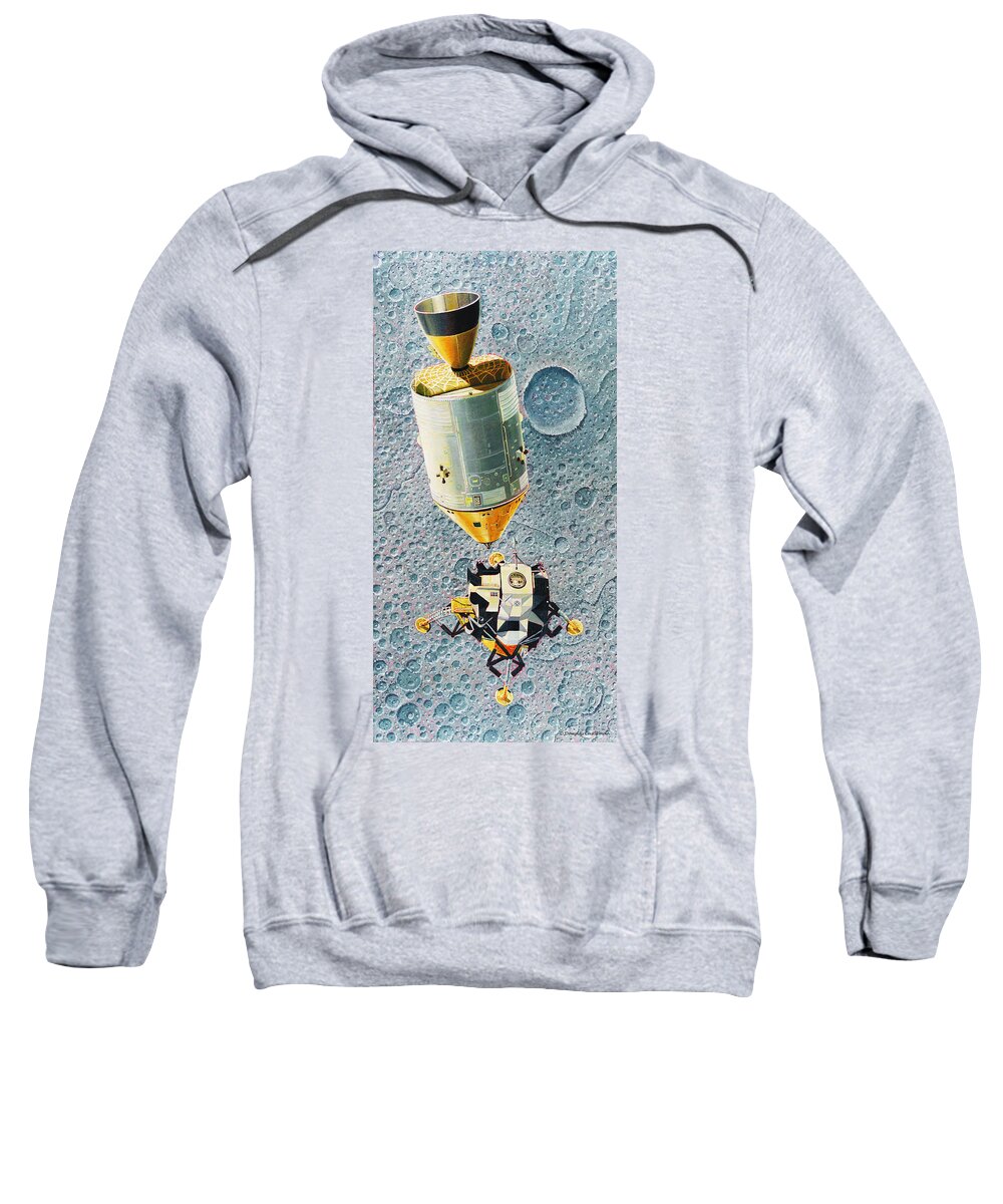 Space Sweatshirt featuring the painting Go For Landing by Douglas Castleman