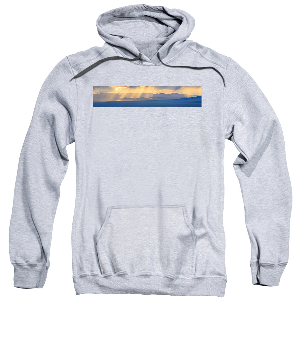 Great Basin National Park Sweatshirt featuring the photograph God's Rays Over the Great Basin by Don Mercer