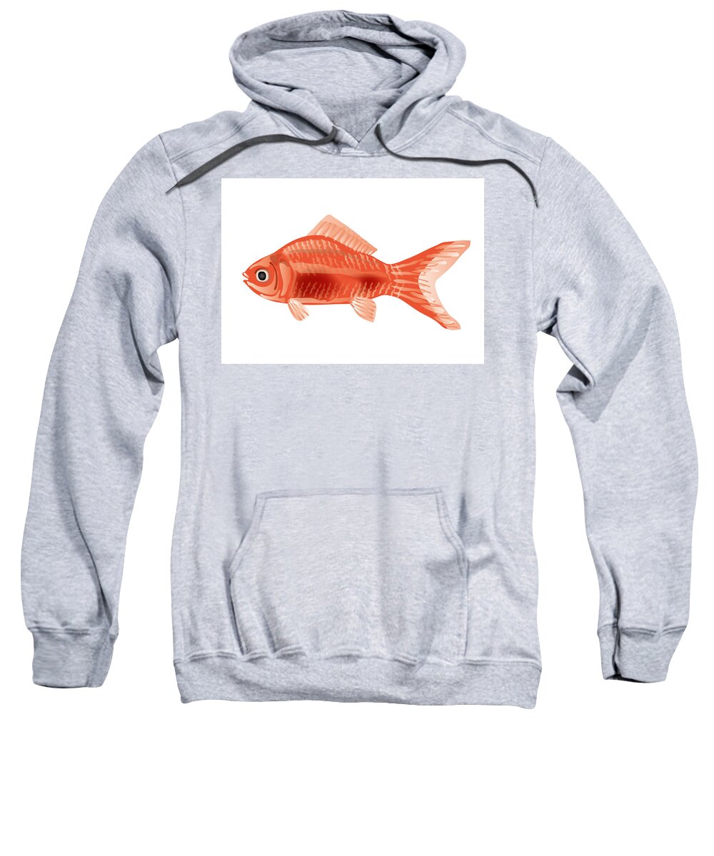 Sweatshirt featuring the digital art Goldfish by Moto-hal