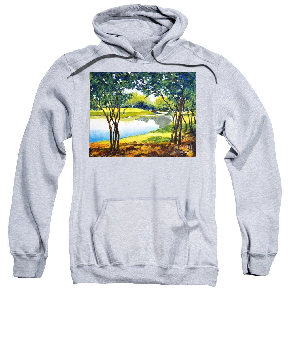 Golf Sweatshirt featuring the painting Golf haven by Betty M M Wong