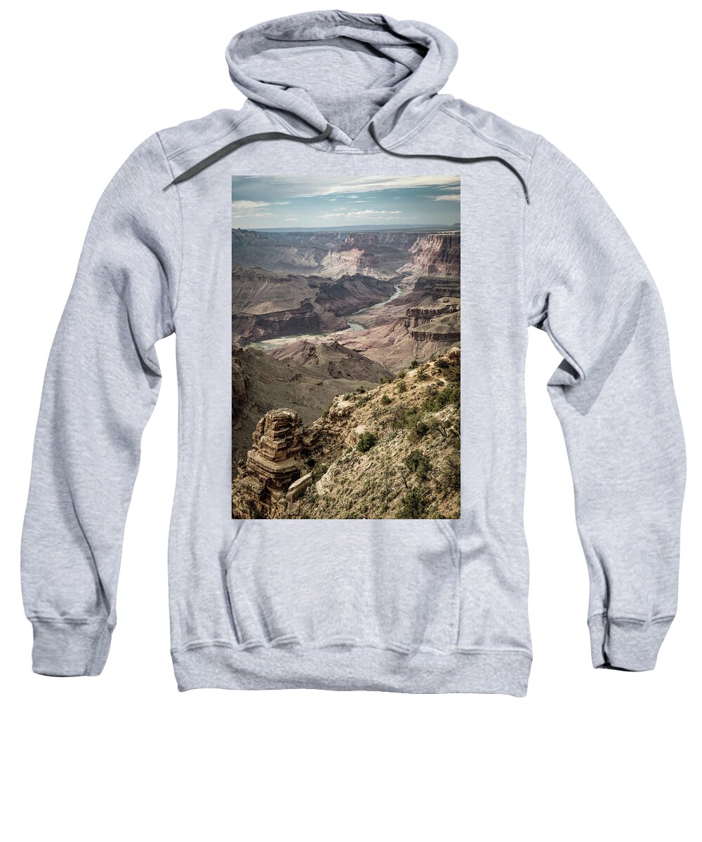 Arizona Sweatshirt featuring the photograph Grand canyon from desert view Vertical 1 by Mati Krimerman