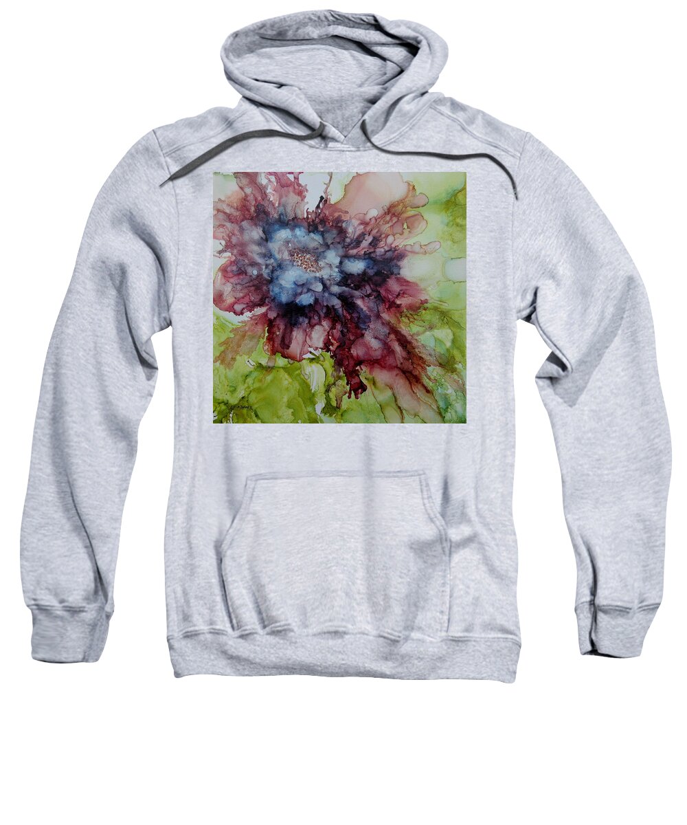 Painting Sweatshirt featuring the painting Grandiflora by Louise Adams