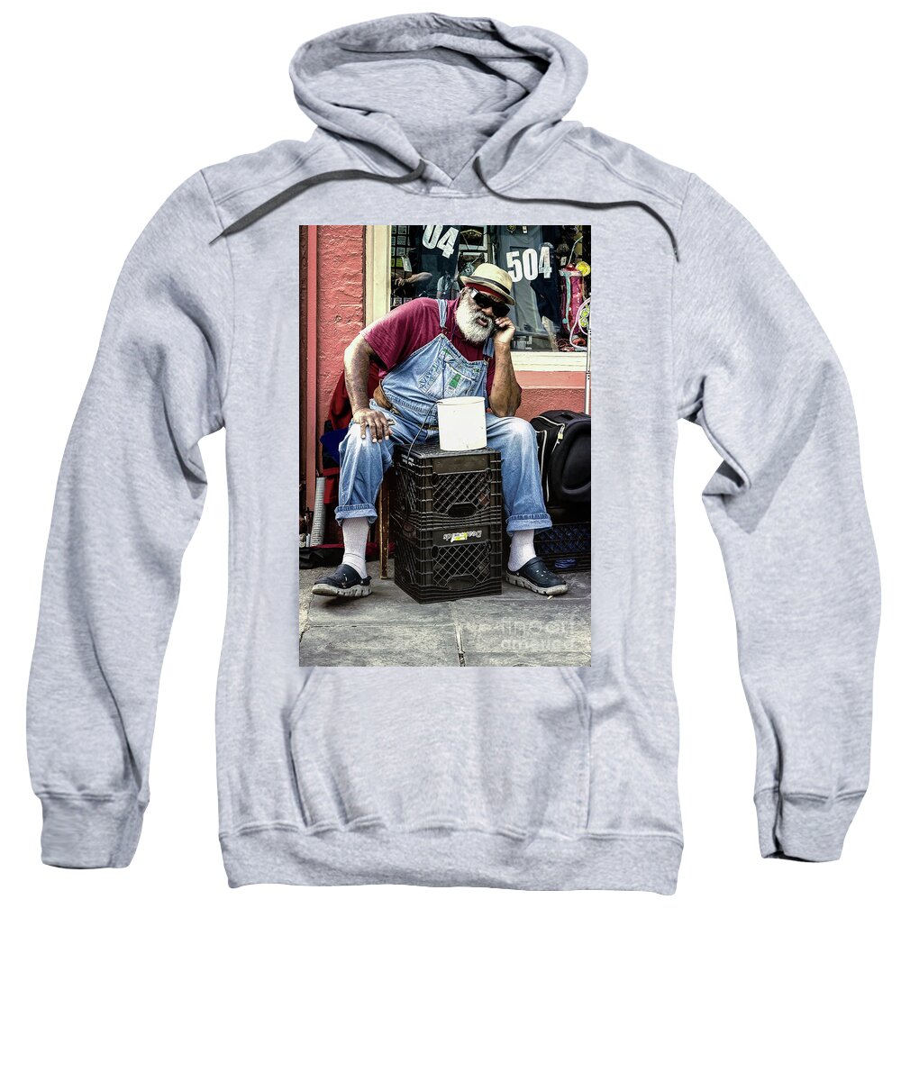 Man Sweatshirt featuring the photograph Grandpa Elliott - NOLA by Kathleen K Parker