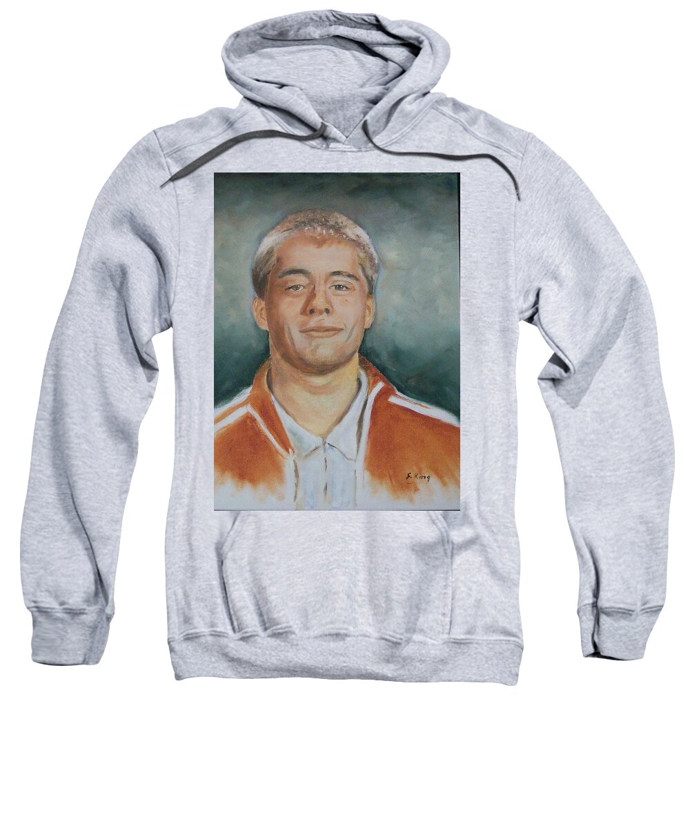 Portrait Sweatshirt featuring the painting Grandson by Stephen King