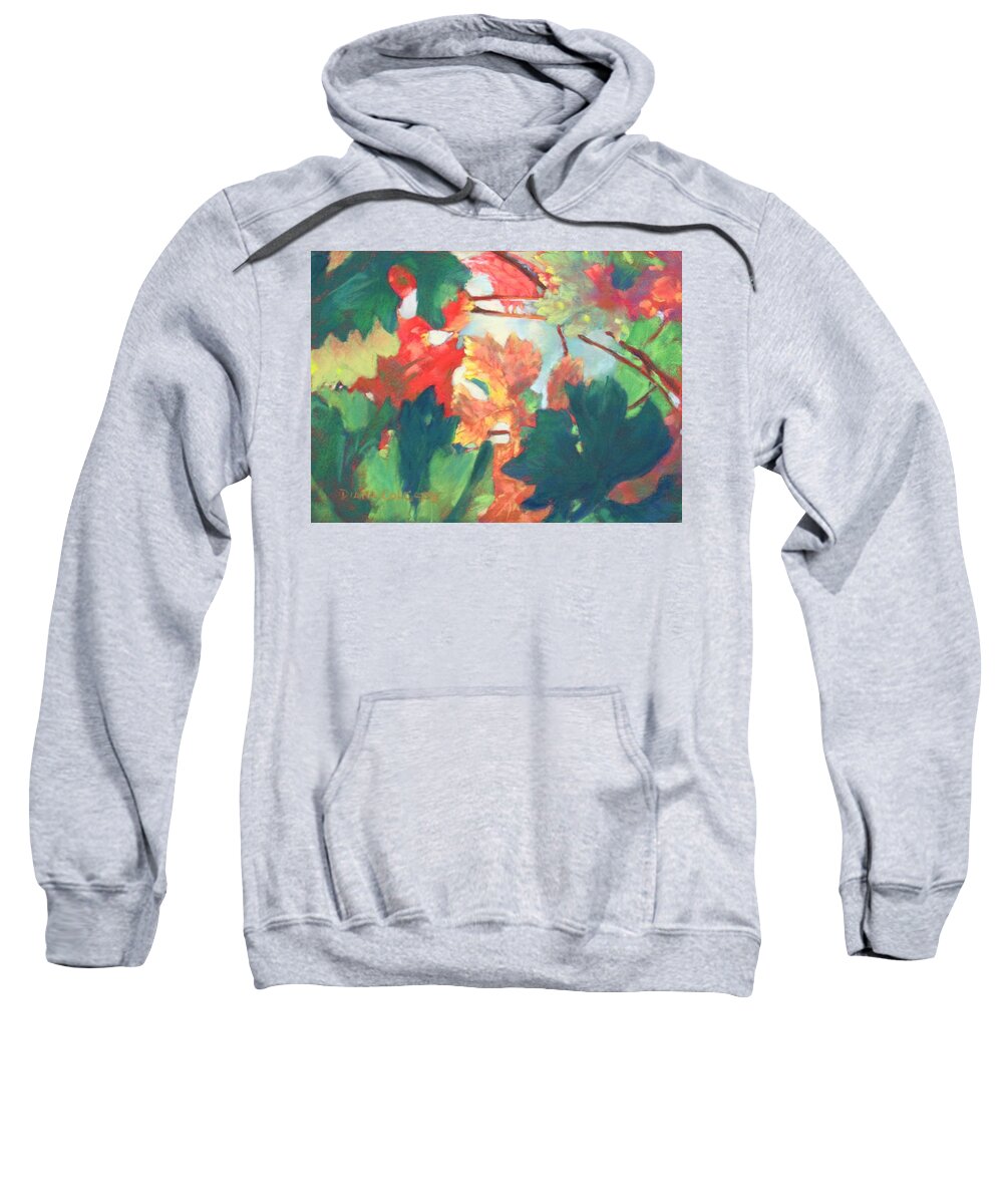Abstract Sweatshirt featuring the pastel Grape Vine Glory by Diana Colgate
