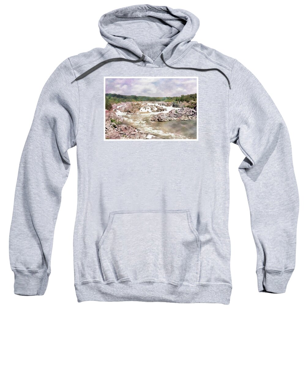 Great Sweatshirt featuring the photograph Great Falls of the Potomac by Margie Wildblood