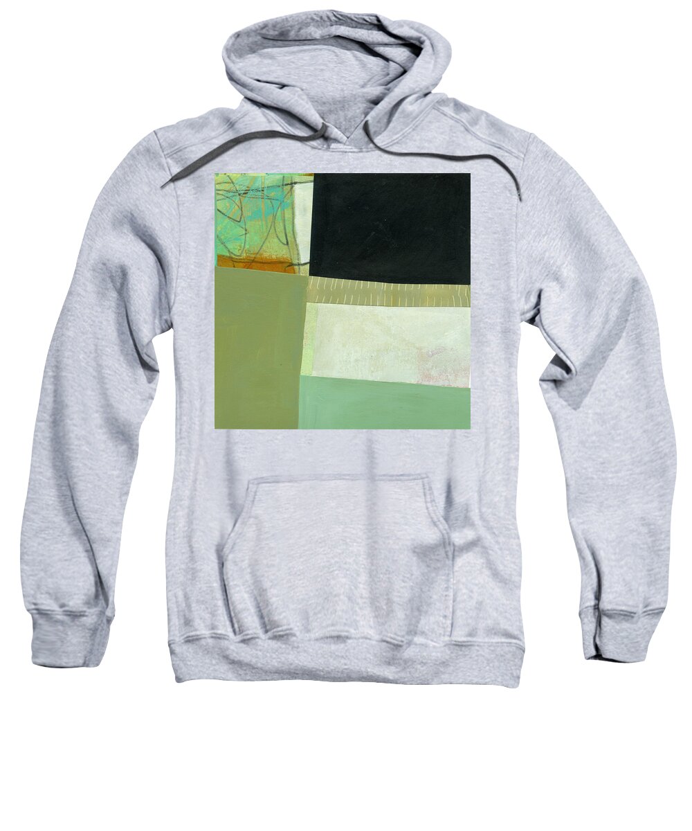 Abstract Art Sweatshirt featuring the painting Green Gray by Jane Davies