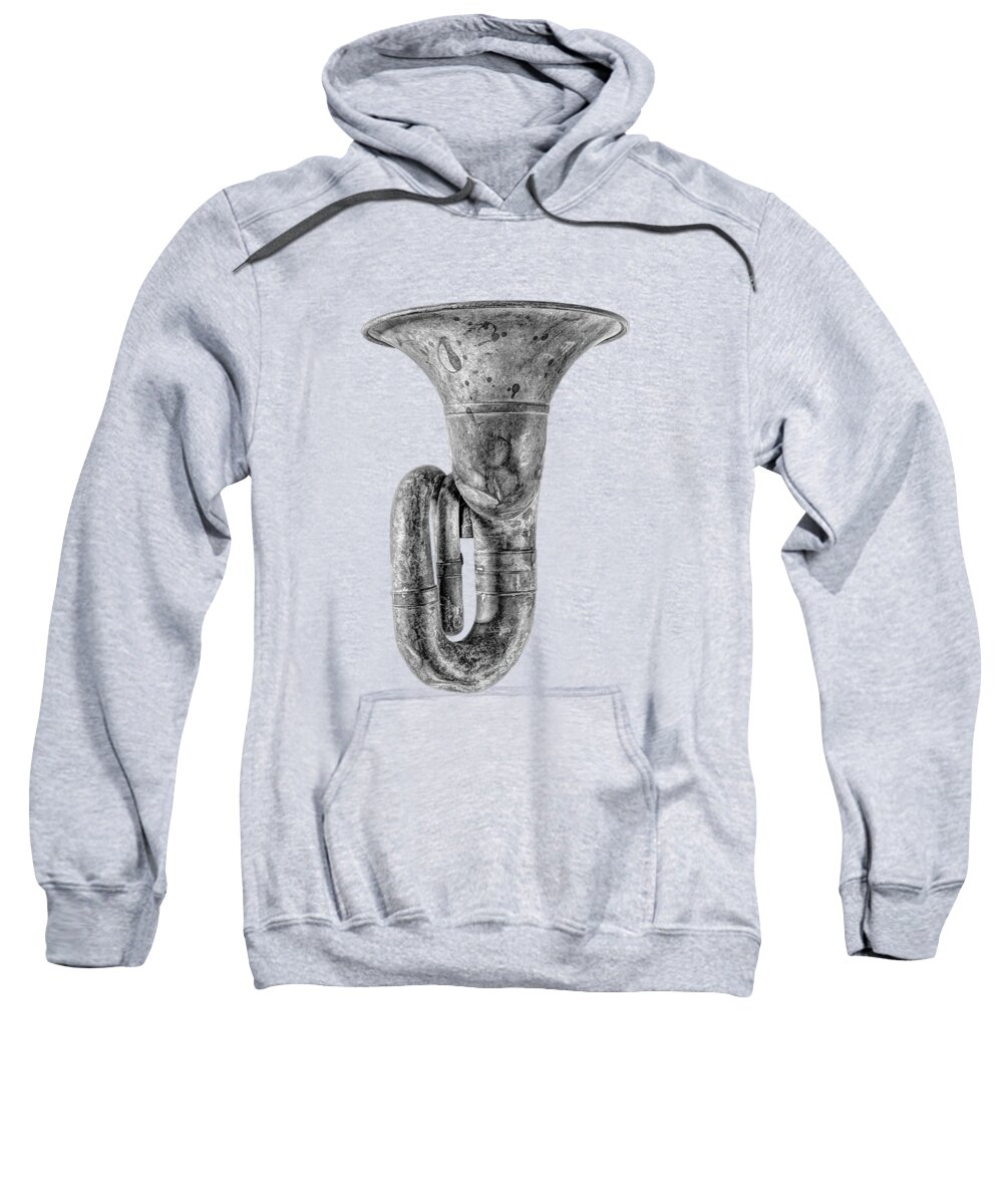 Antique Sweatshirt featuring the photograph Green Horn Up BW by YoPedro
