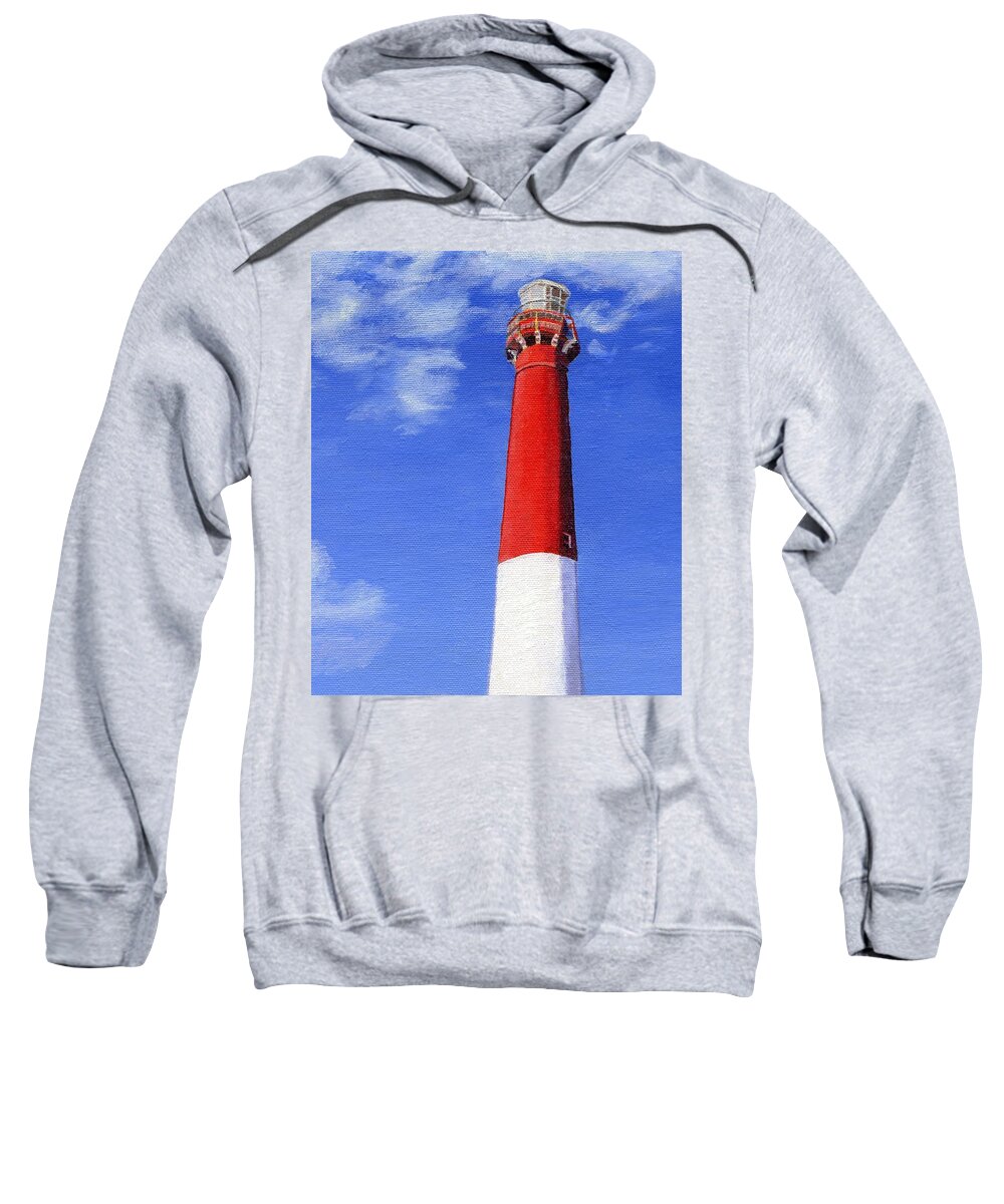 Lighthouse Sweatshirt featuring the painting Guiding Light by Lynne Reichhart
