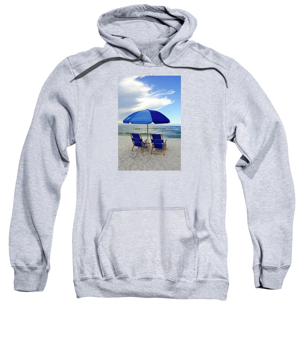 Beach Sweatshirt featuring the photograph Gulf Coast Beach Oasis by Marie Hicks
