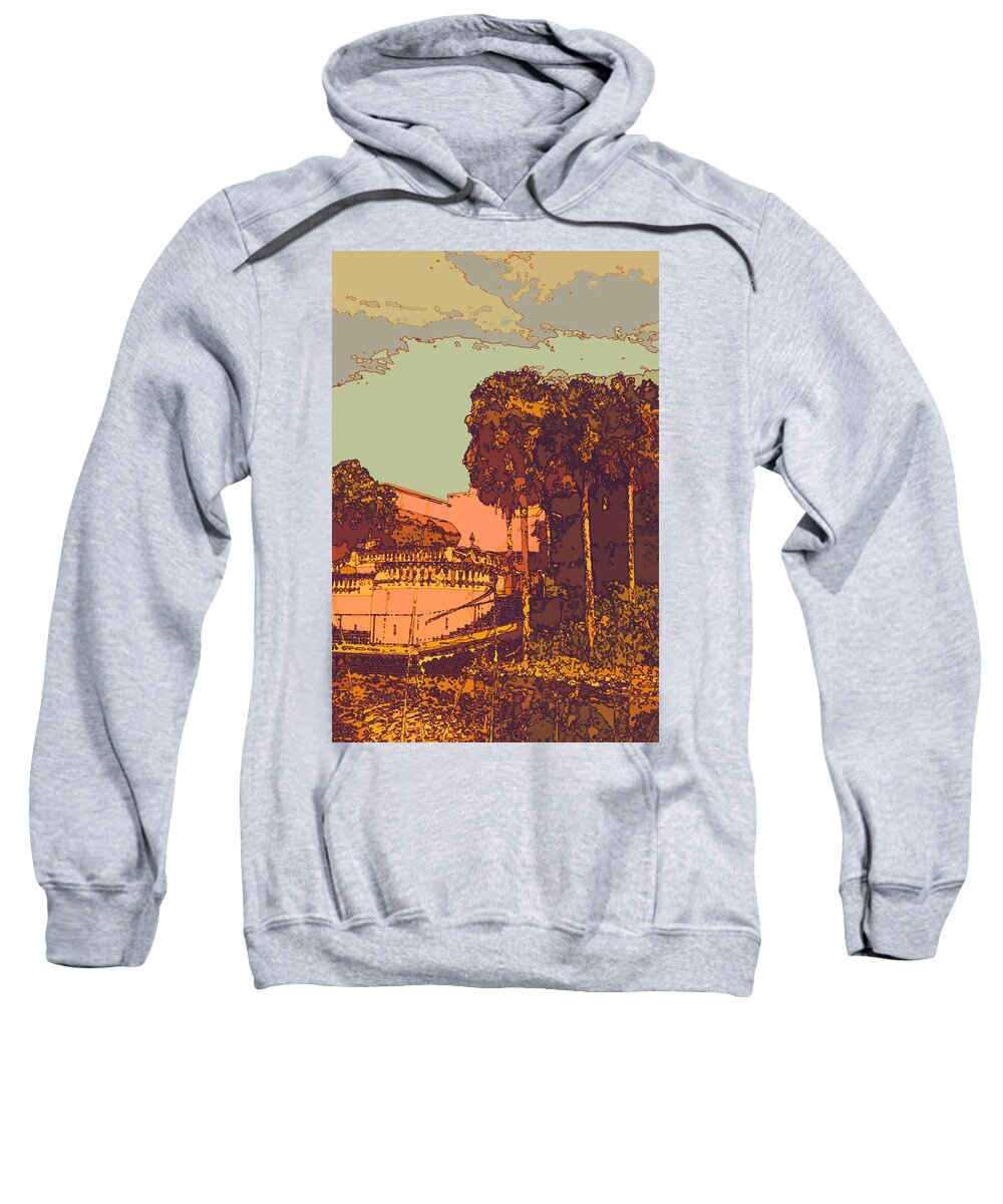Hacienda Landscape Sweatshirt featuring the photograph Hacienda of old by James Rentz
