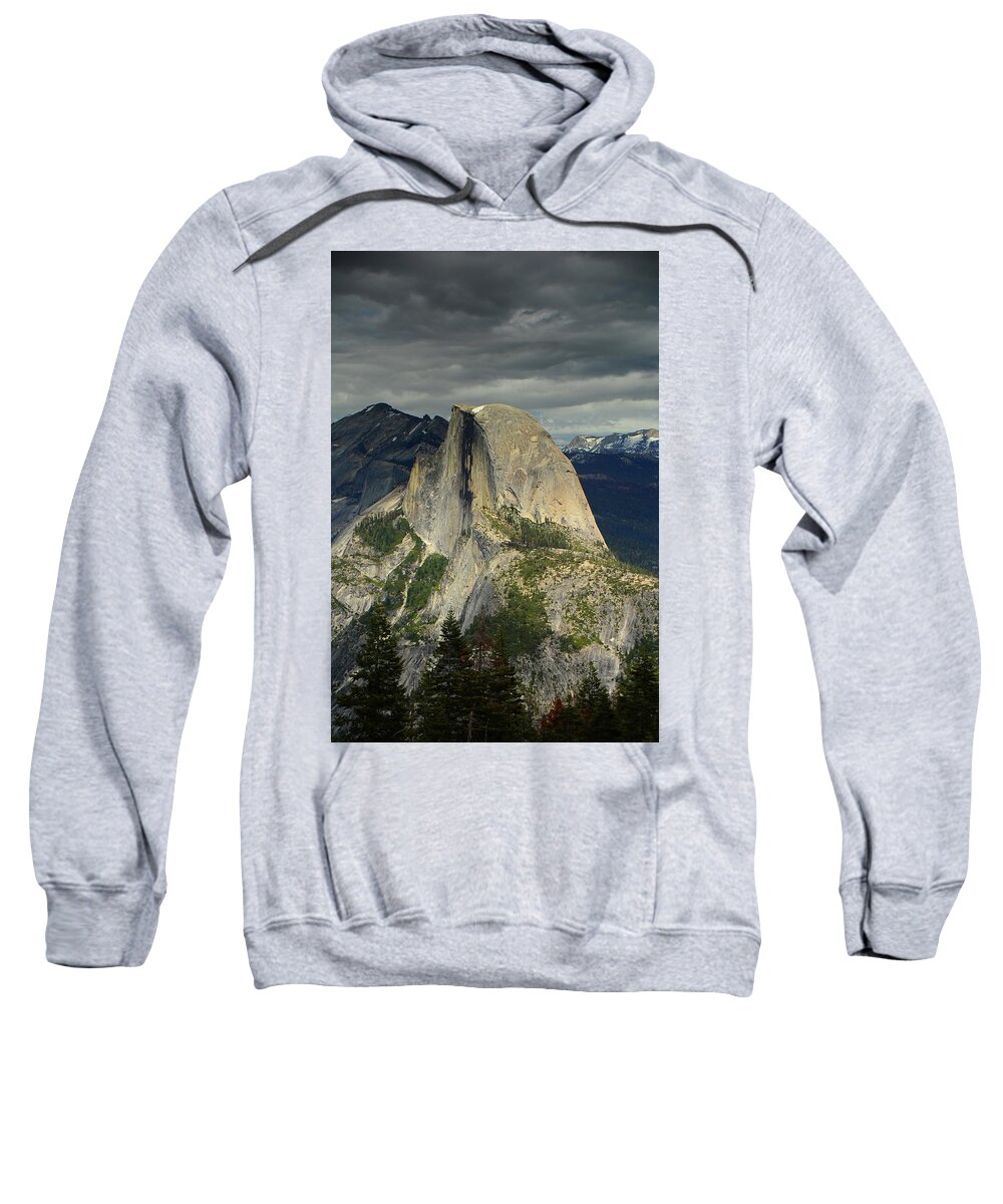Pohono Trail Sweatshirt featuring the photograph Half Dome from Pohono Trail 2 by Raymond Salani III