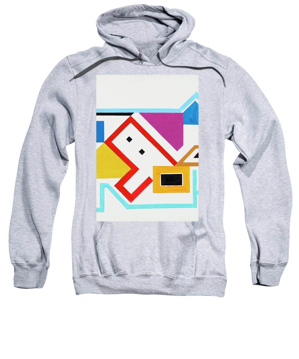 Abstract Sweatshirt featuring the painting Halleluja - Part V by Willy Wiedmann