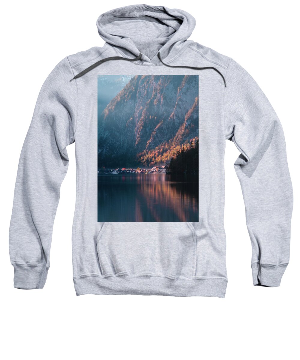 Austria Sweatshirt featuring the photograph Hallstatt Fall by Geoff Smith
