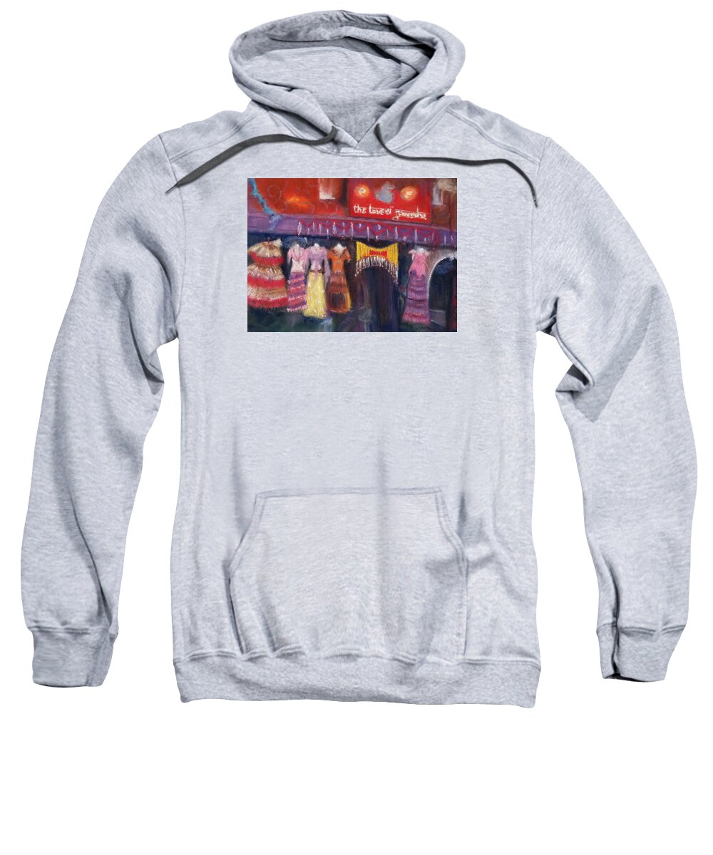 Colorful Sweatshirt featuring the pastel Hangin' in The Haight by Sandra Lee Scott