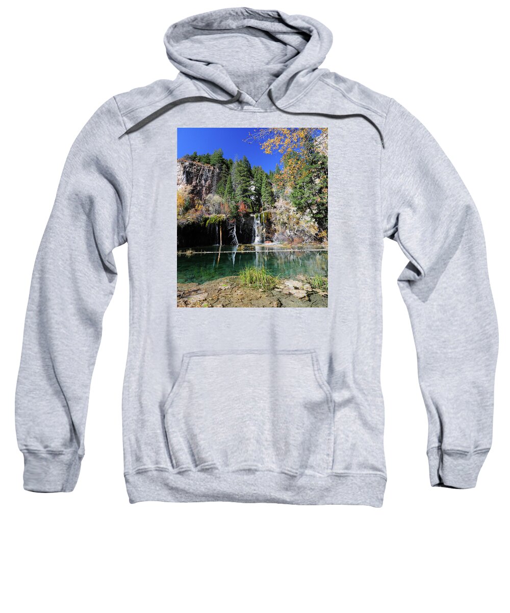 Colorado Sweatshirt featuring the photograph Hanging Lake by Julia McHugh