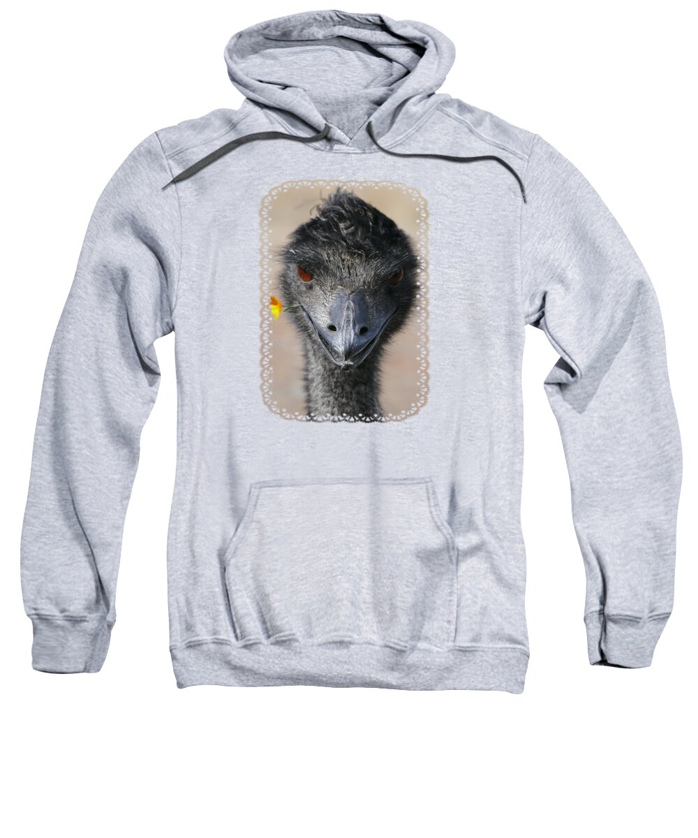 Emu Sweatshirt featuring the photograph Happy Emu by Ivana Westin