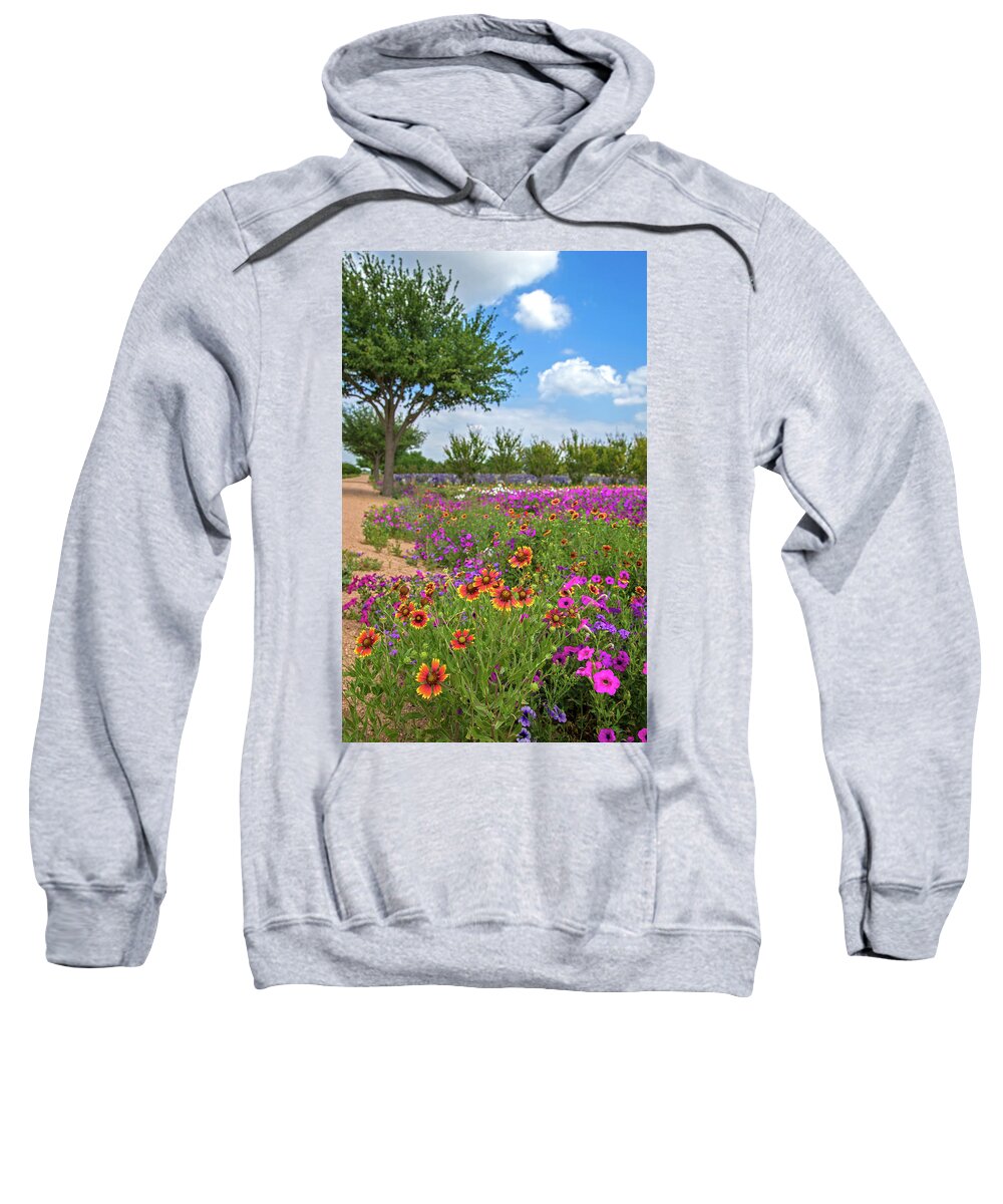 Wildflowers Sweatshirt featuring the photograph Happy Trail at the Farm by Lynn Bauer
