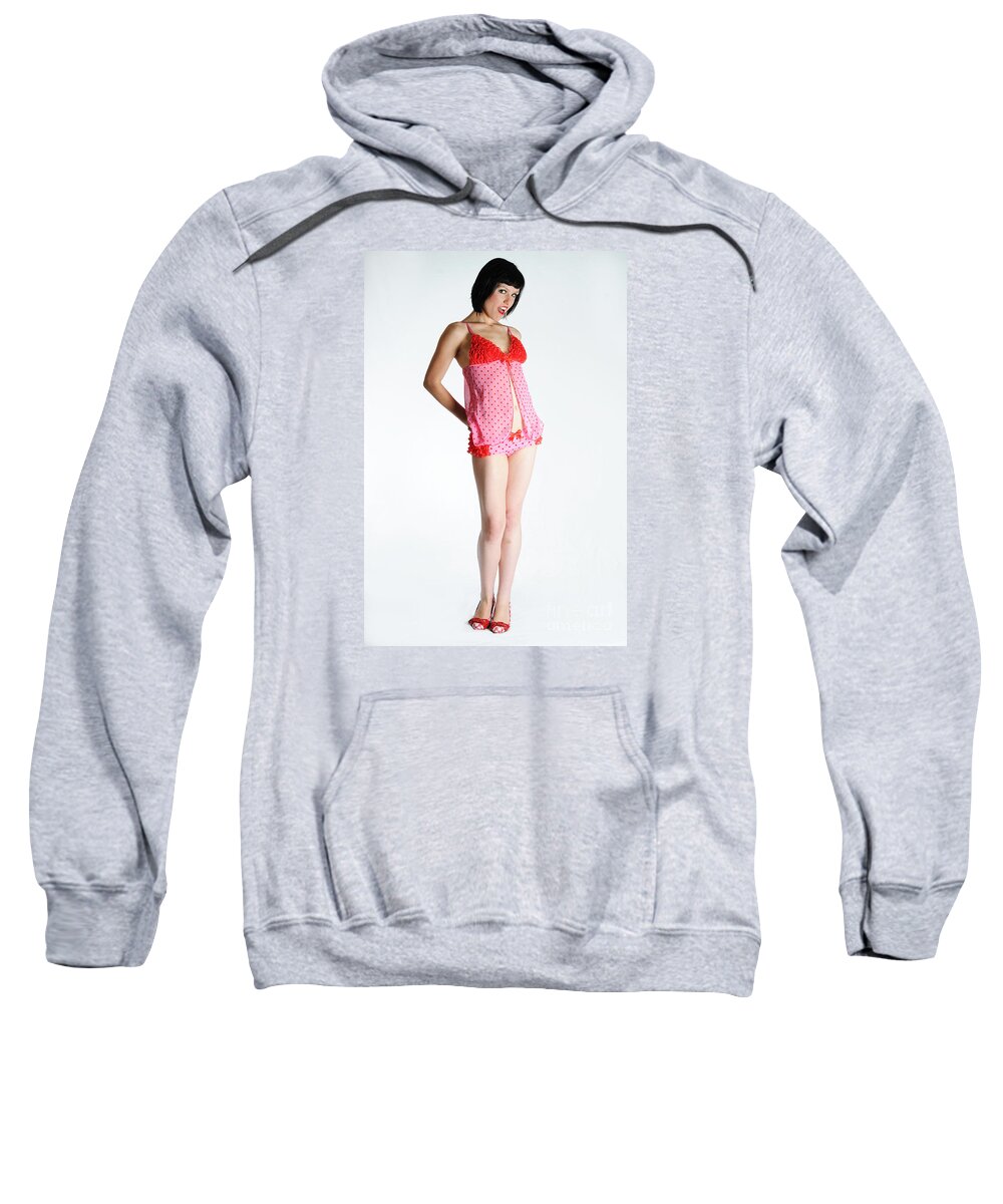 Pink Sweatshirt featuring the photograph Hay what did I do? by Robert WK Clark