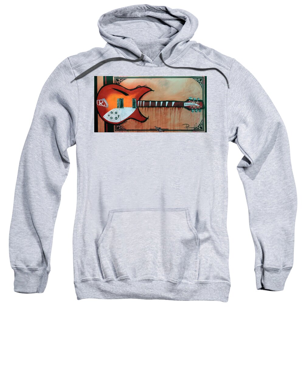 Rickenbacker Sweatshirt featuring the painting Heartbreaking 12 String by Sean Parnell