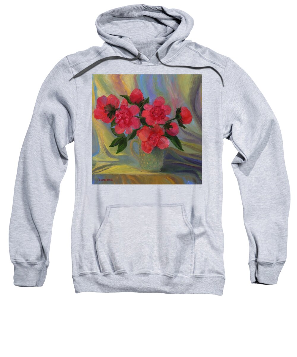Flowers Sweatshirt featuring the painting Heirlooms by Susan Hensel