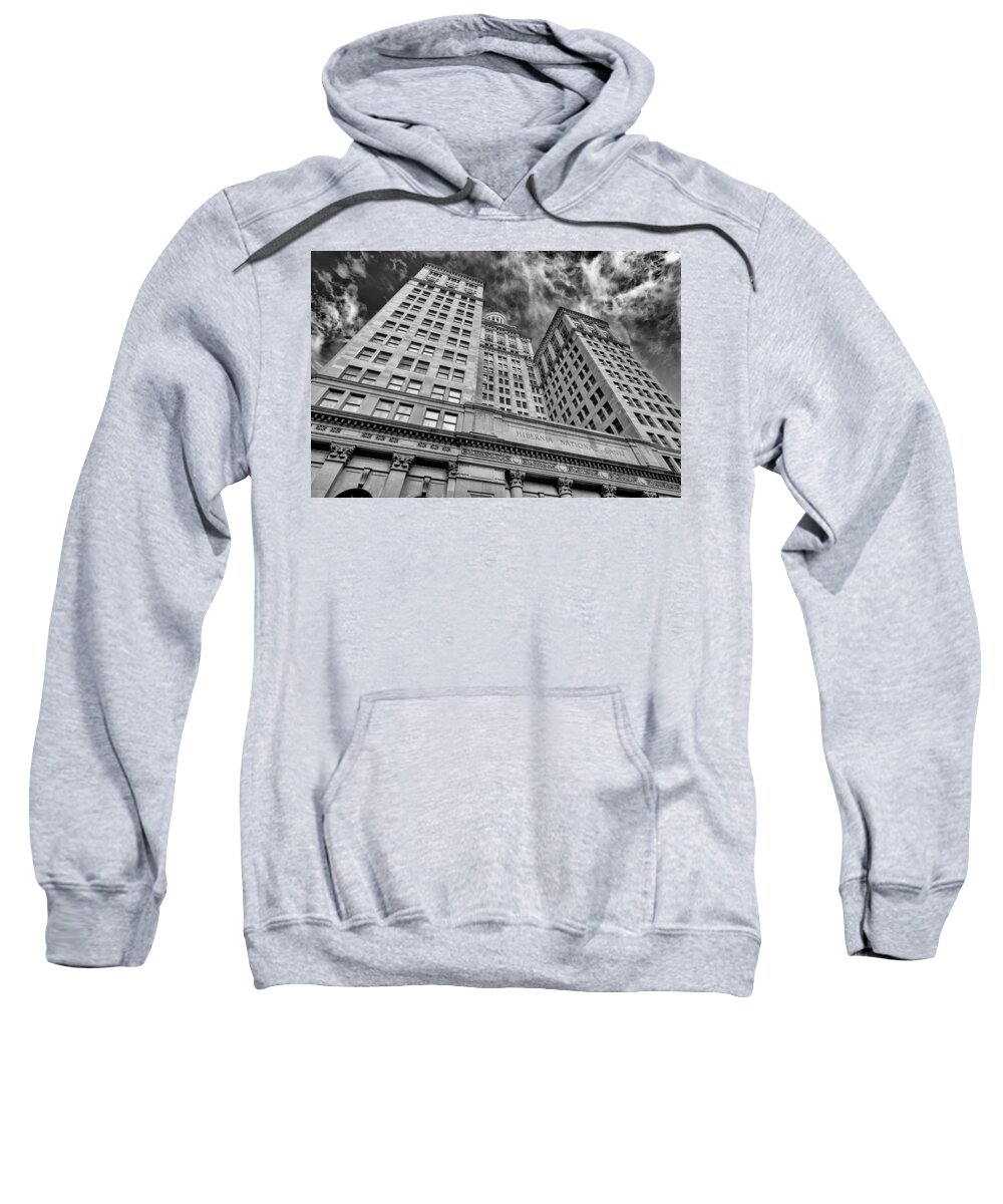 Architecture Sweatshirt featuring the photograph Hibernia National Bank by Raul Rodriguez