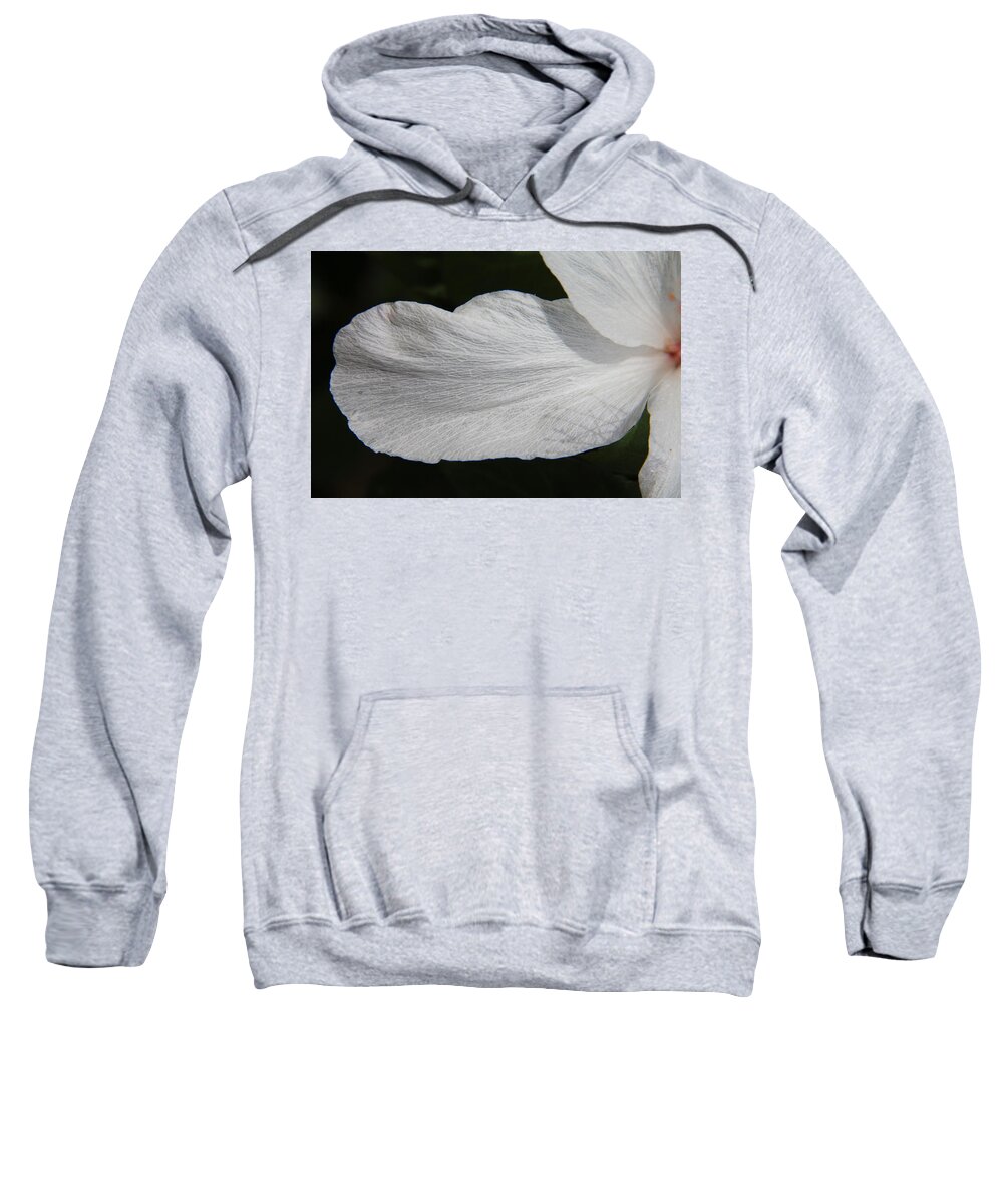Hibiscus Sweatshirt featuring the photograph Hibiscus White Petal by Jennifer Bright Burr