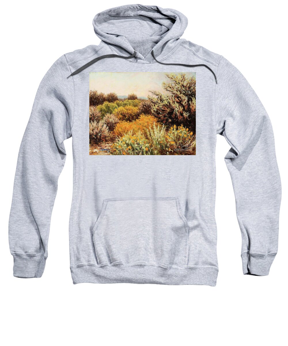 High Desert Sweatshirt featuring the painting High Desert Near Shasta by Carl Downey