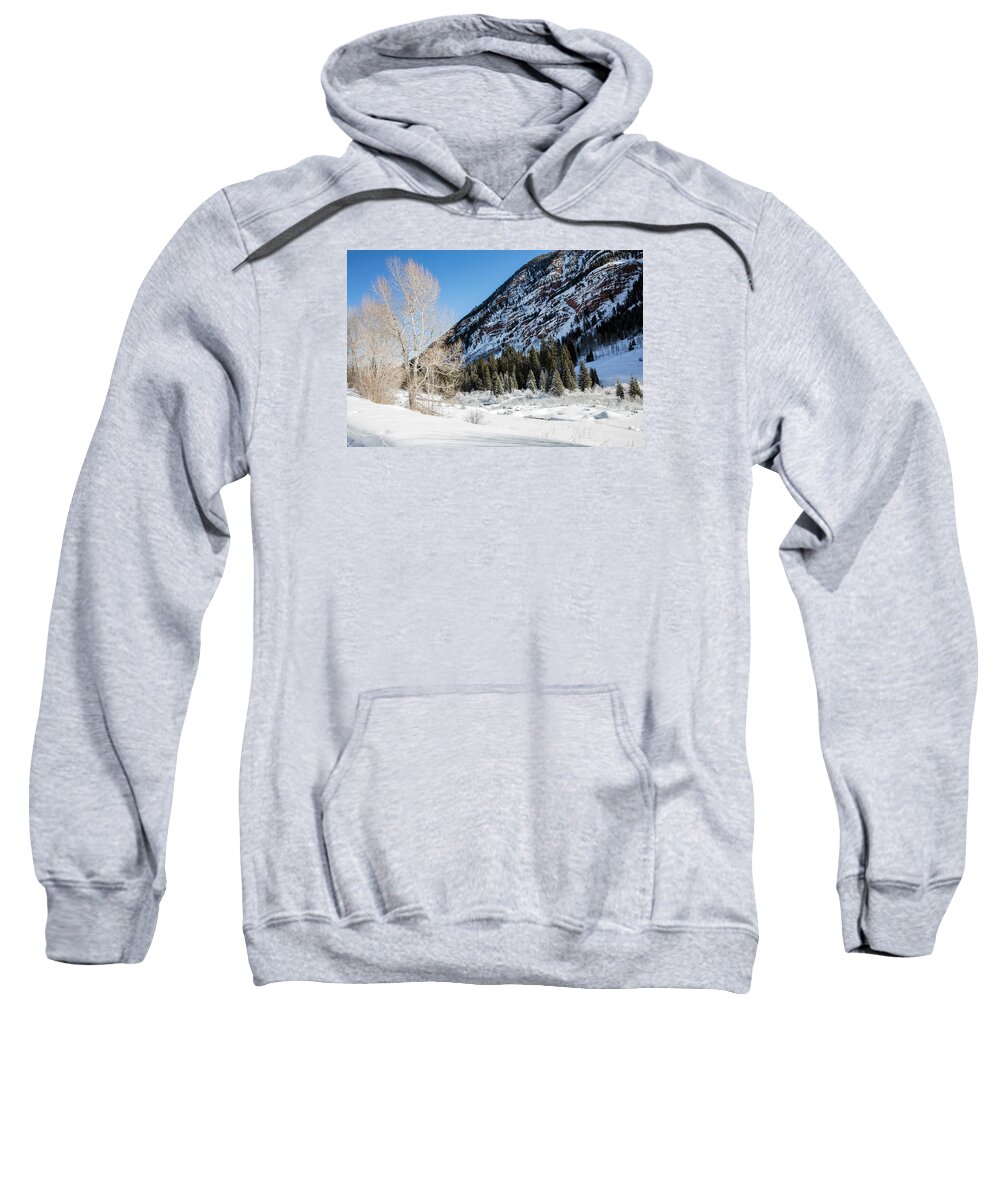  Sweatshirt featuring the photograph High in the Rockies before Independence Pass by Carol M Highsmith
