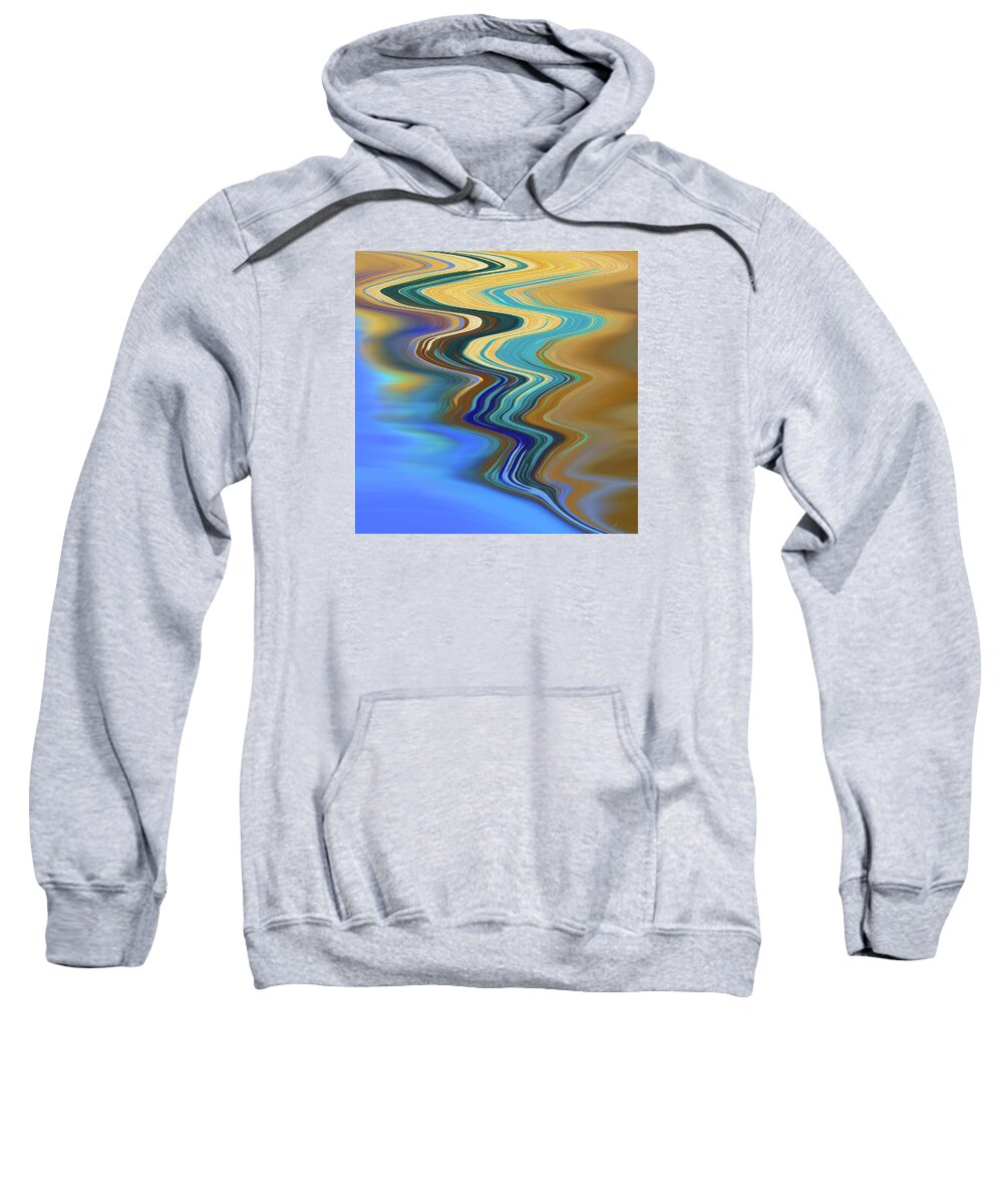Nautical Sweatshirt featuring the digital art High Tide by Gina Harrison