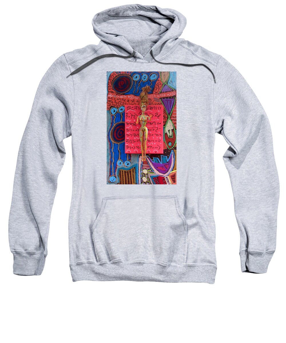 Herbal Tincture Sweatshirt featuring the painting Holy Basil Herbal Tincture by Clarity Artists